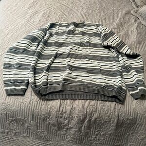 Nautica White Grey and Navy striped Seater